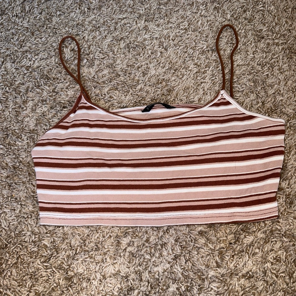 Extra large brown cropped Shein tank top